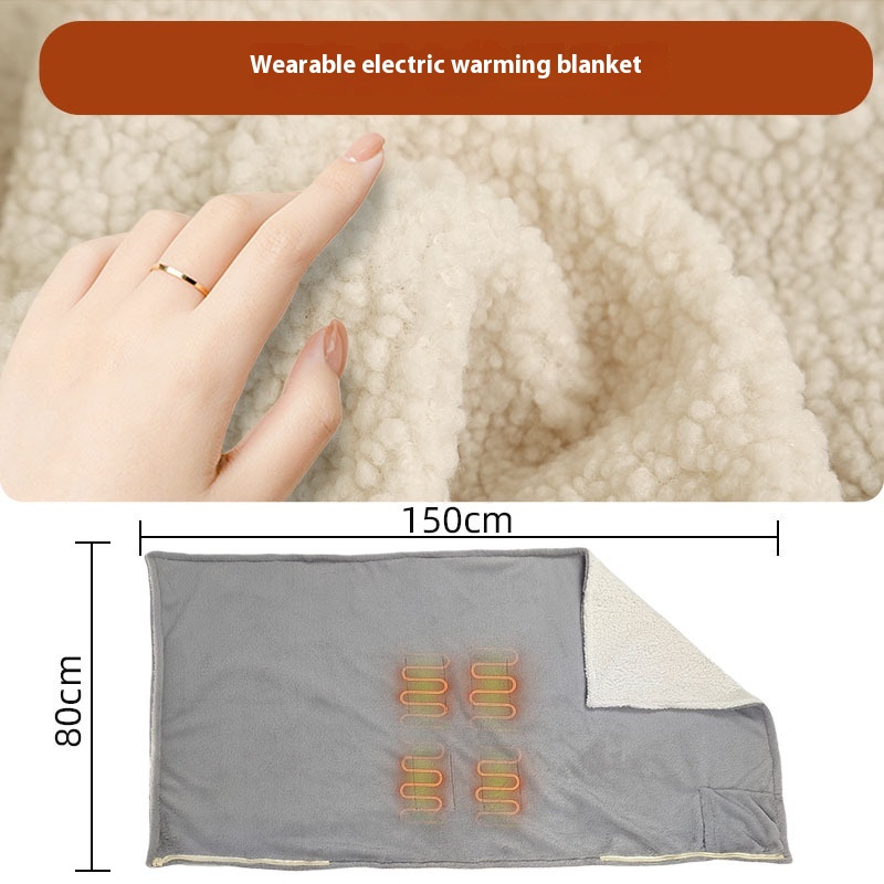 Title 6, Lambswool Household Blanket USB Smart Heating S...