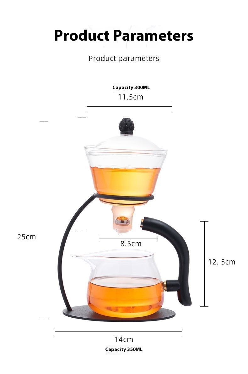 Title 7, Glass Automatic Tea Set Household Anti-scald Ma...