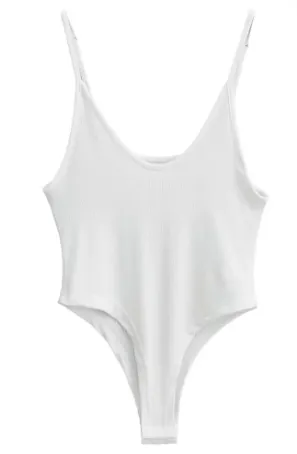 Adjust Clasp Sleeveless Jumpsuit - White