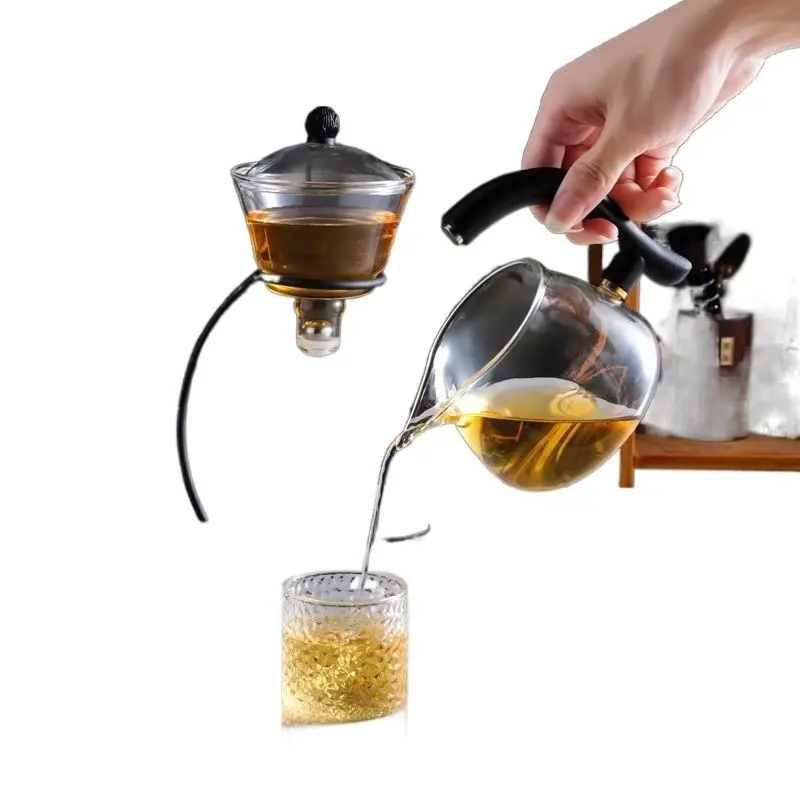 Glass Automatic Tea Set Household Anti-scald Magnetic Teapot
