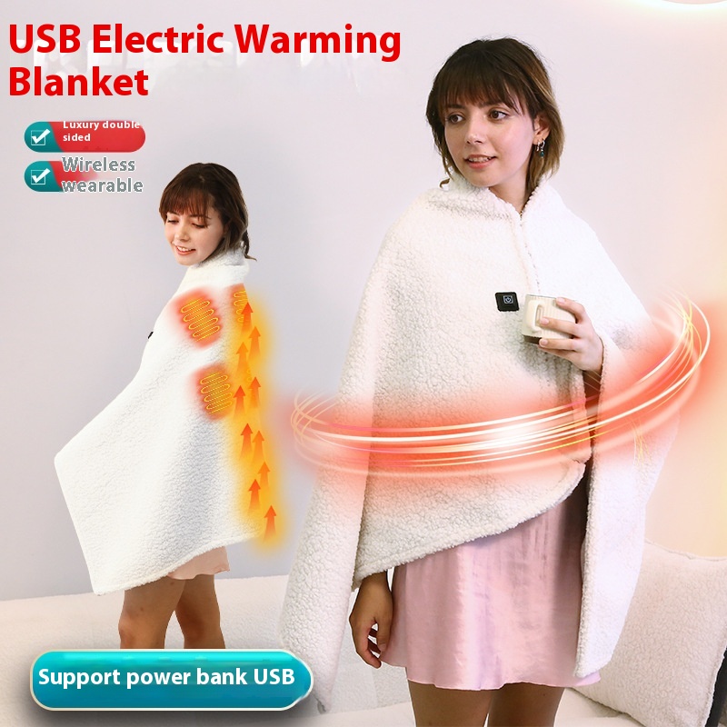 Title 3, Lambswool Household Blanket USB Smart Heating S...