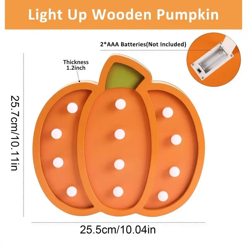 Halloween Pumpkin Small Night Lamp Home Decorations Wooden Decoration