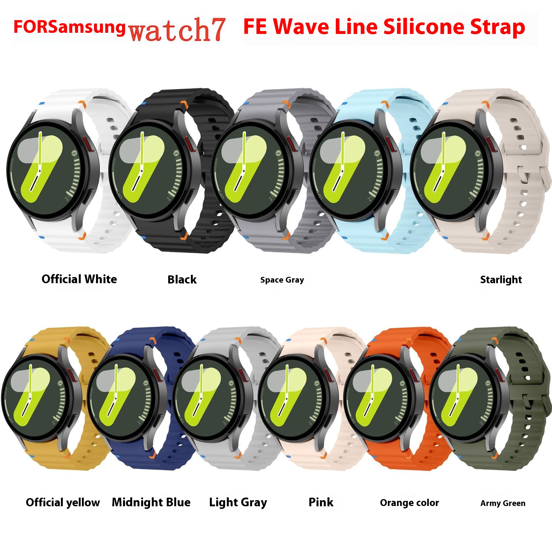 Title 5, Wave Style Stitching Silicone Strap