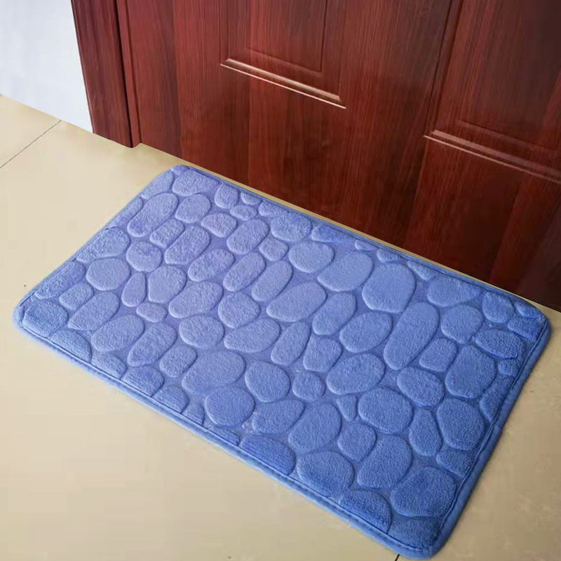 Title 8, Small Stone Block Embossed Floor Mat Coral Flee...