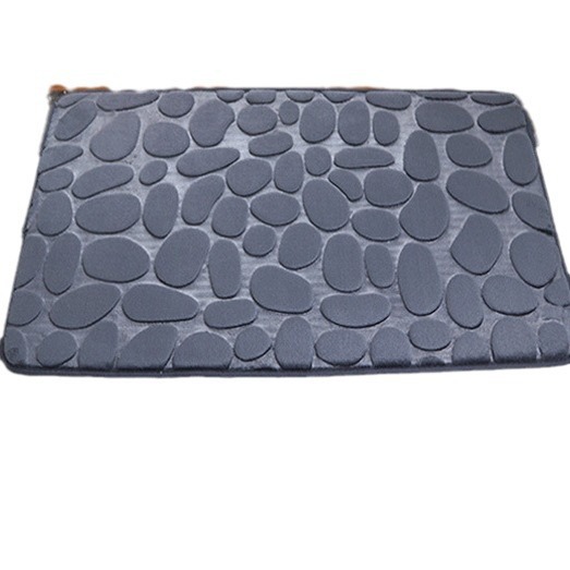 Title 5, Small Stone Block Embossed Floor Mat Coral Flee...