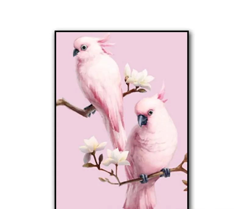 Rubik's Cube Round Diamond Parrot Painting Living