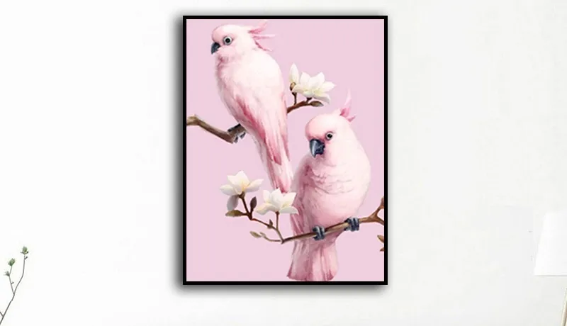 Rubik's Cube Round Diamond Parrot Diamond Painting Living Room Bedroom Brick Hot Decorative Painting – image 2