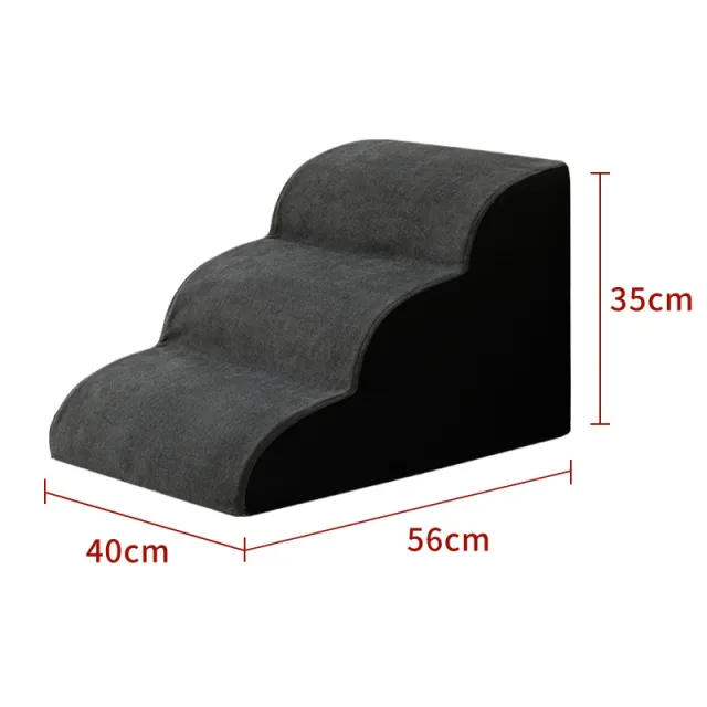 Pet Removable And Washable Stairs Bed Steps Dark Gray Thirdorder 35Cm - Shop at LoveMi