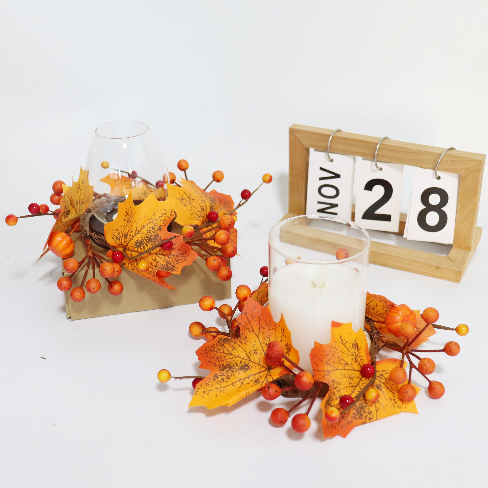 Title 3, Halloween Decoration Thanksgiving Harvest Candl...