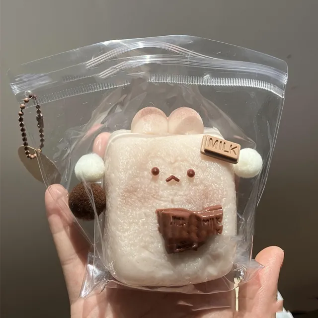 Edible Silicon Rabbit Rice Cake Squeezing Toy Handmade Chocolate - Shop at LoveMi