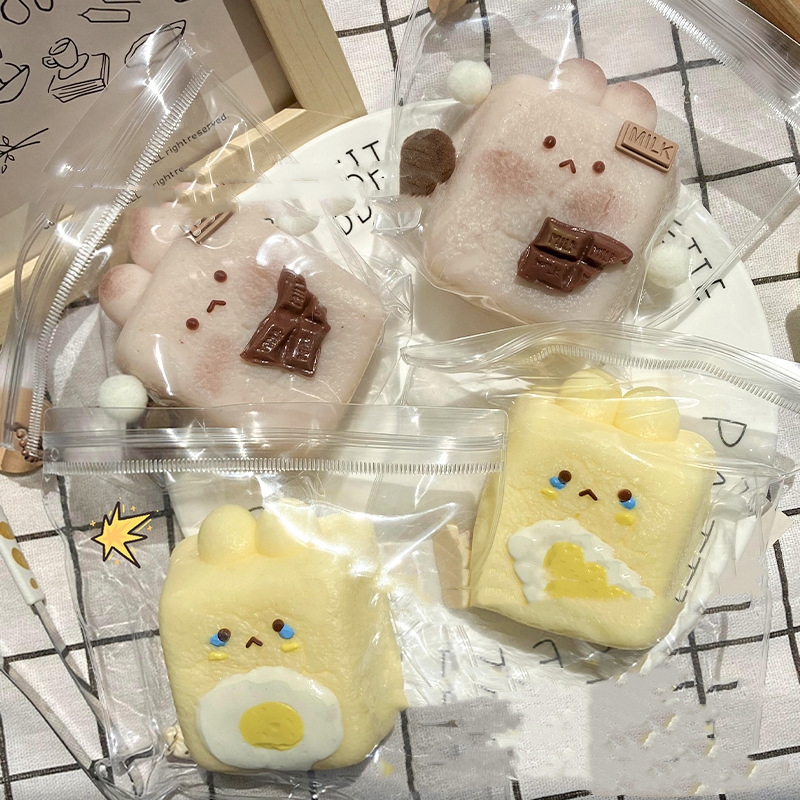 Edible Silicon Rabbit Rice Cake Squeezing Toy Handmade