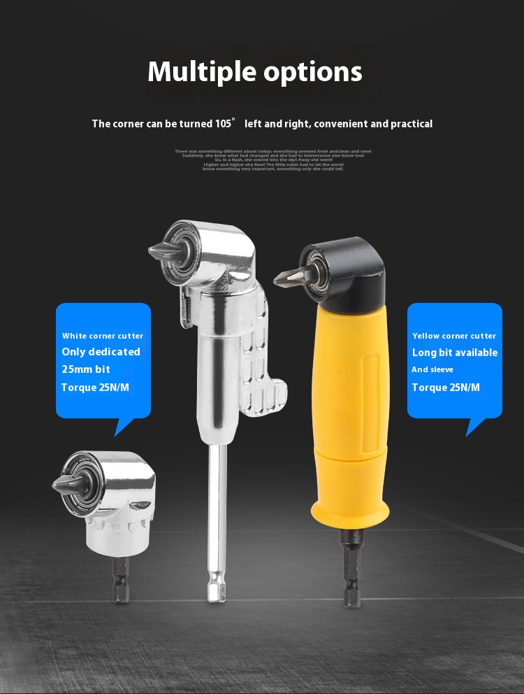 Title 8, 105 Degrees Bit Corner Device Electric Screwdri...