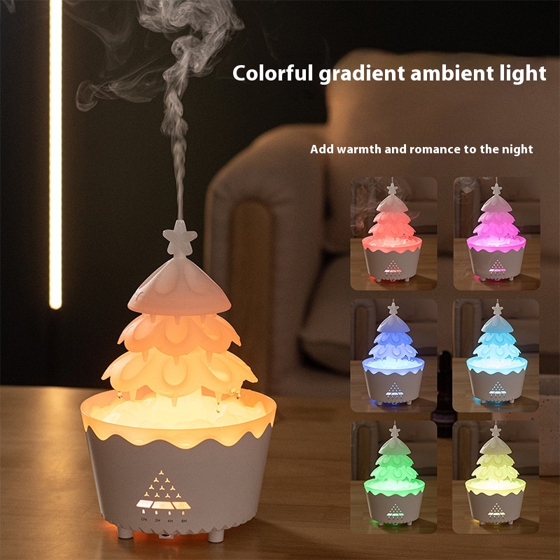 Christmas lucky tree essential oil aromatherapy machine household silent small remote control humidifier