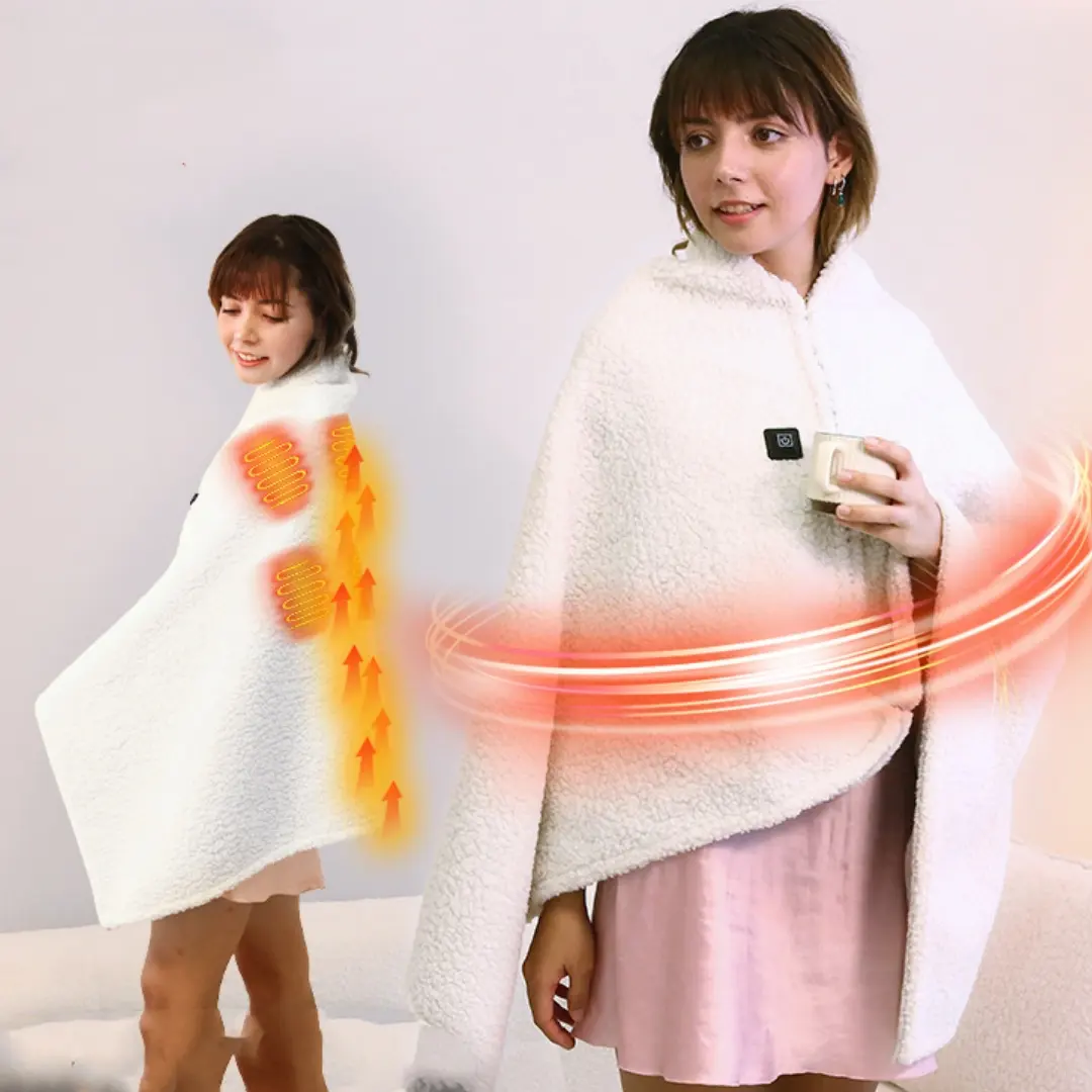 Lambswool Household Blanket USB Smart Heating Shawl