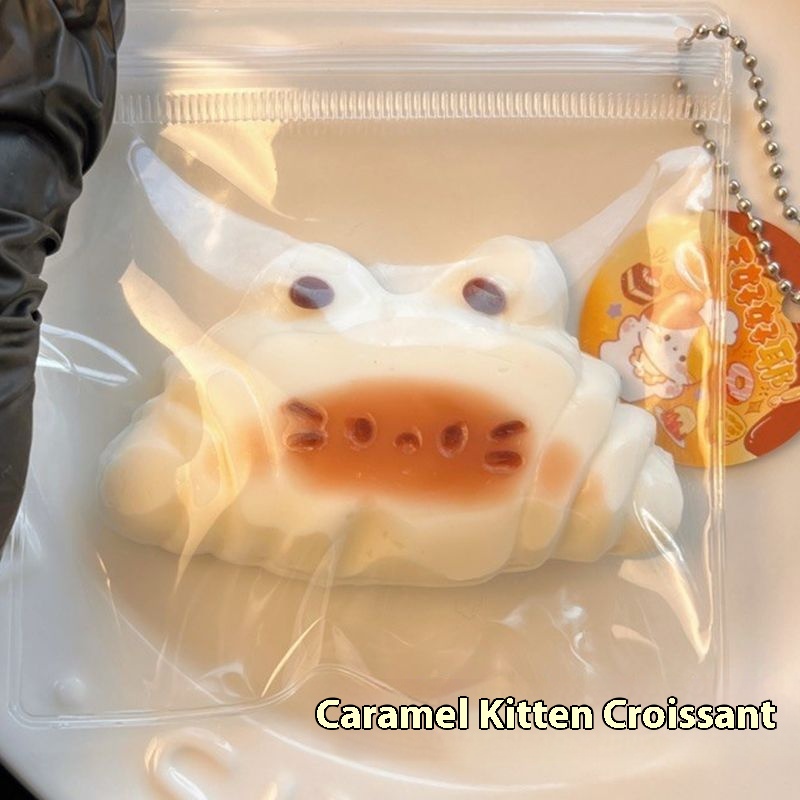 Mud Kitten Horn Package Pinch Same Style Decompression Rebound Cute Toy Fluid Trending Girl