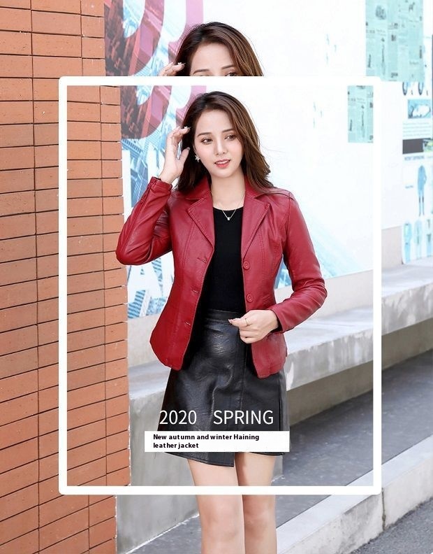 Title 10, Womens Leather Coat Fall Short Western Style A...