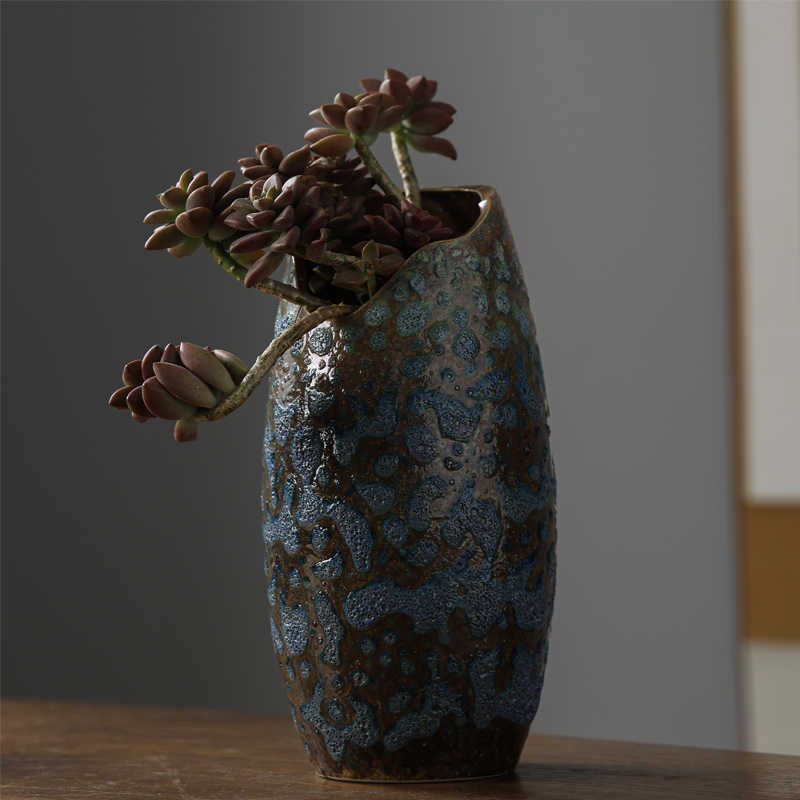 Title 4, Cut Large Diameter Succulent Ceramic Flowerpot