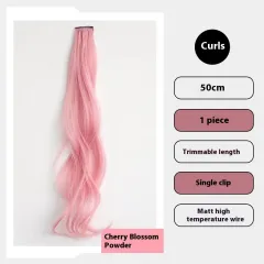 Colour Wig Set One-piece Simulation Seamless Invisible - Cherry Blossom Powder - View 1