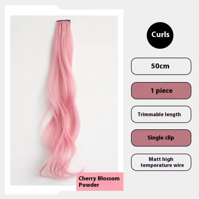 Color Wig Set One piece Simulation Seamless Invisible Cherry Blossom Powder - Shop at LoveMi
