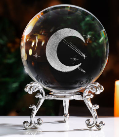 Moon Crystal Ball silver