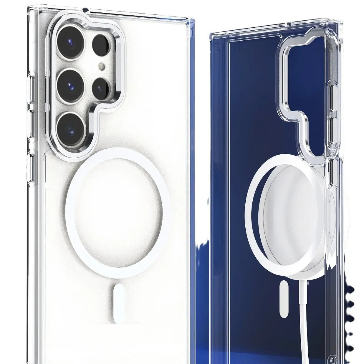 Hardware Camera Ring Drop-resistant Light Shadow Magnetic Phone Case
