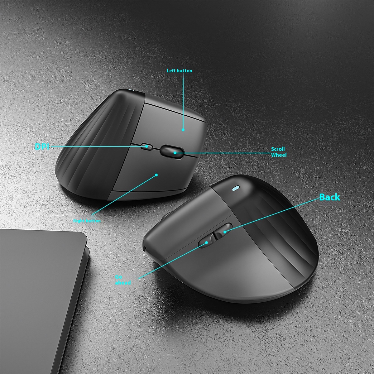 Title 3, Wireless Bluetooth Vertical Mouse Vertical Ergo...