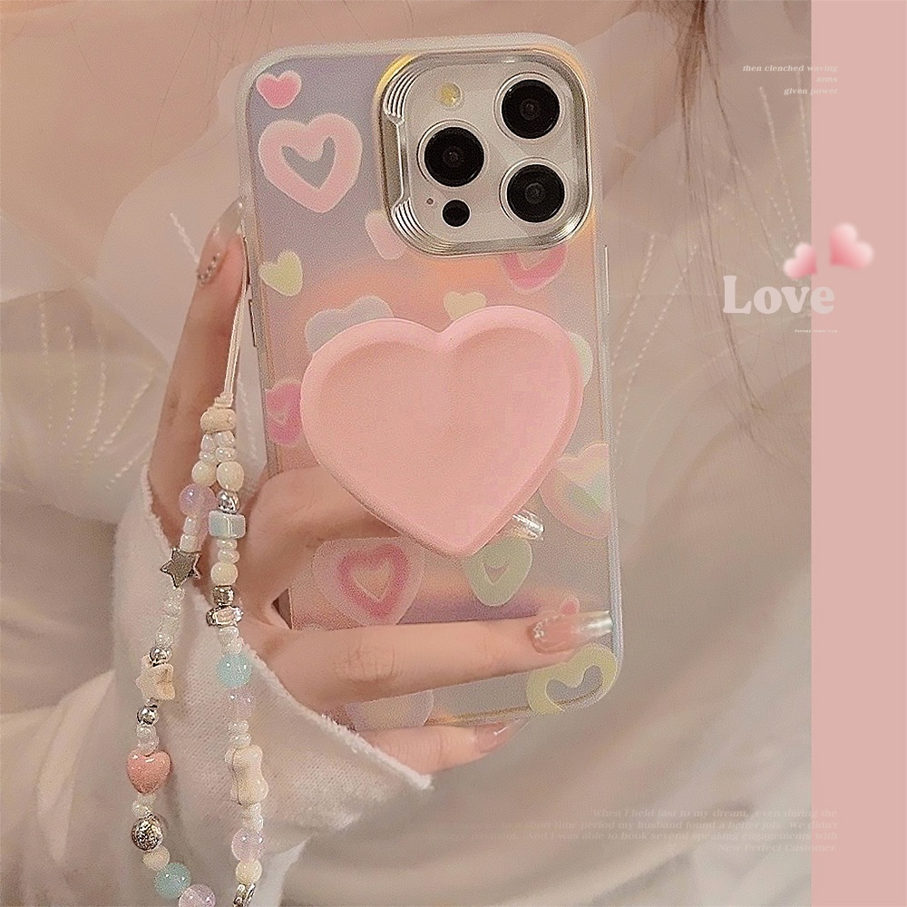 Title 6, Laser Colored Loving Heart Bracket Silicone Pho...