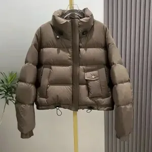 Stand Collar Fashion Korean Version Height thickened Small Bread Coat Coffee - Shop at LoveMi
