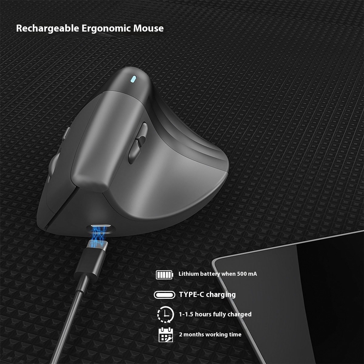 Title 4, Wireless Bluetooth Vertical Mouse Vertical Ergo...