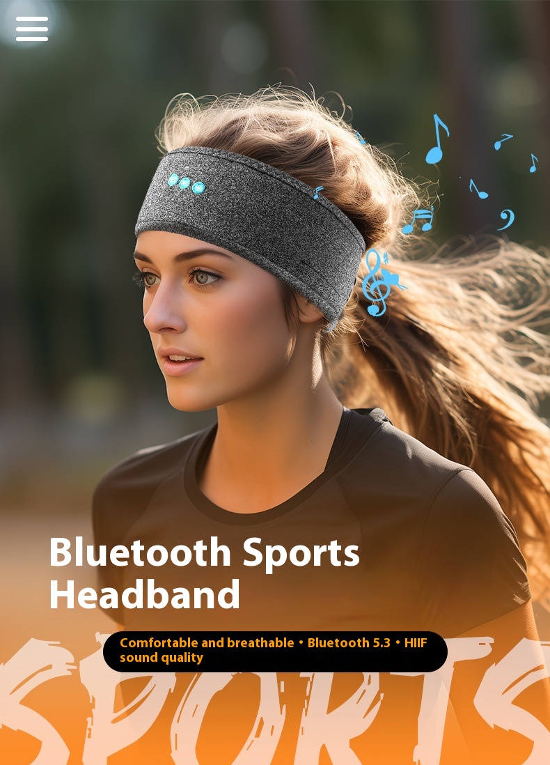 Title 1, Bluetooth Music Headband Running Yoga Fitness H...