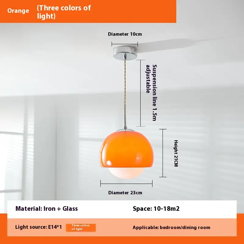 Vintage Glass Pendant Light Bar Counter