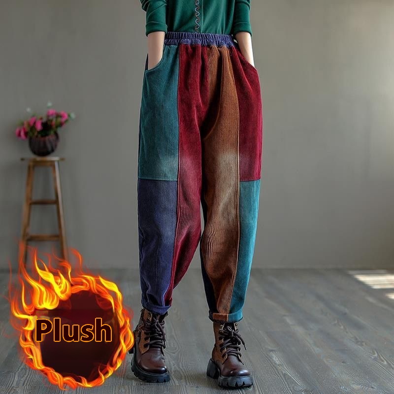 Title 1, Vintage Color And Velvet Corduroy Harem Pants f...