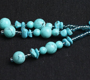 Retro Turquoise Necklace Long Plate