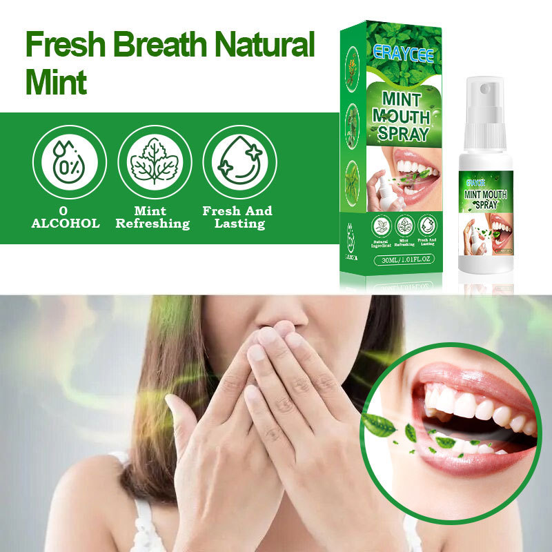 Title 5, Mint Flavor Oral Spray To Repair Bad Breath