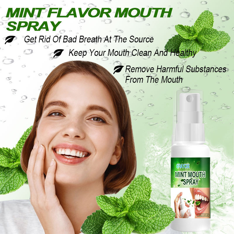 Title 4, Mint Flavor Oral Spray To Repair Bad Breath