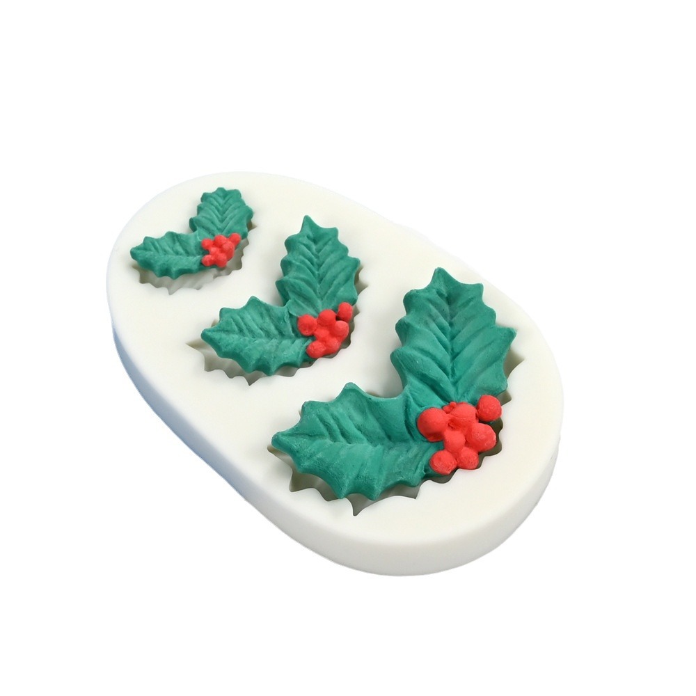 Title 8, Jingling Bell Leaf Of Chinese Ilex Silicone Mol...