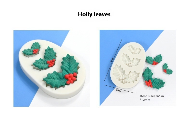 Title 3, Jingling Bell Leaf Of Chinese Ilex Silicone Mol...