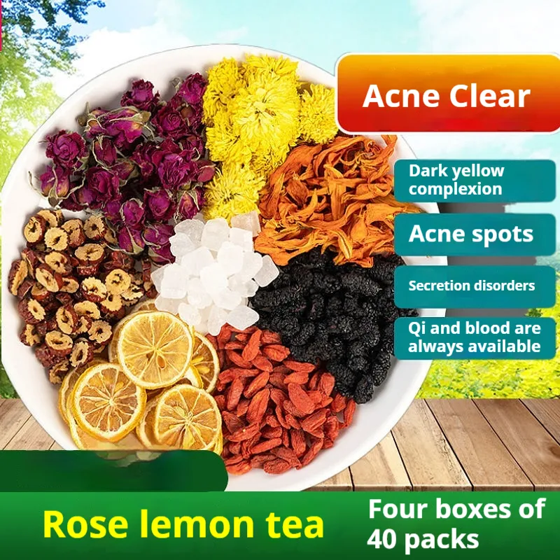 Rose Lemon Slice Beauty And Beauty Brewing Scented Tea - Rose Lemon Tea 4 Servings