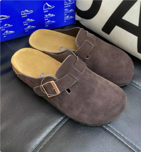 Coffee brown suede