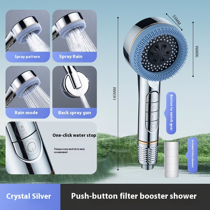 Title 6, With Brush Love Shower Supercharged Hand Held S...