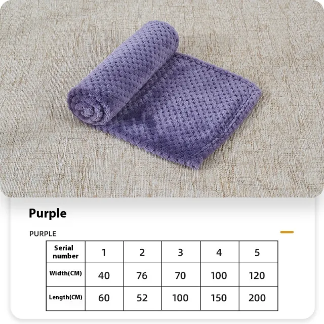 Summer Coral Fleece Blanket For Dogs Sleeping Pets Purple - Shop at LoveMi