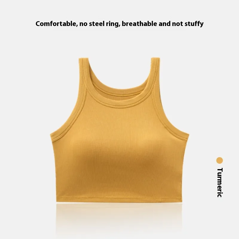Beauty Back Vest Women's Chest Pad Small Sling Summer Thin - Turmeric-S