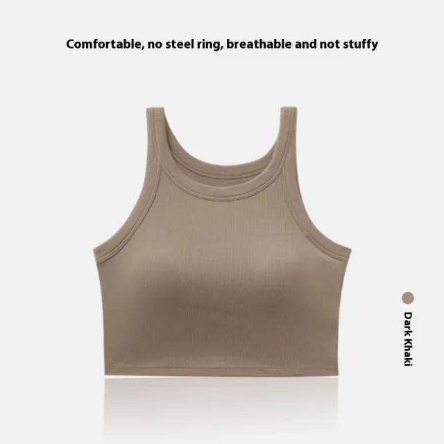 Beauty Back Vest Women's Chest Pad Small Sling Summer Thin Khaki - Shop at LoveMi