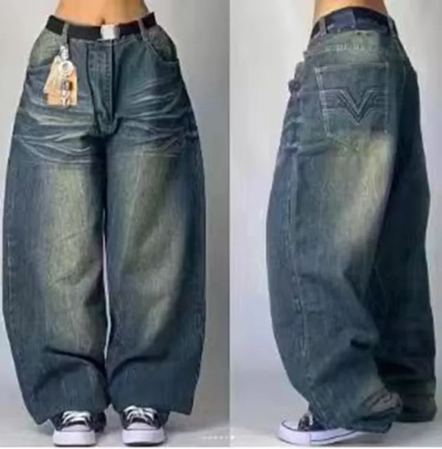 American Retro High Street Wide Leg Jeans For Women Spring And Autumn New Style 3 - Shop at LoveMi