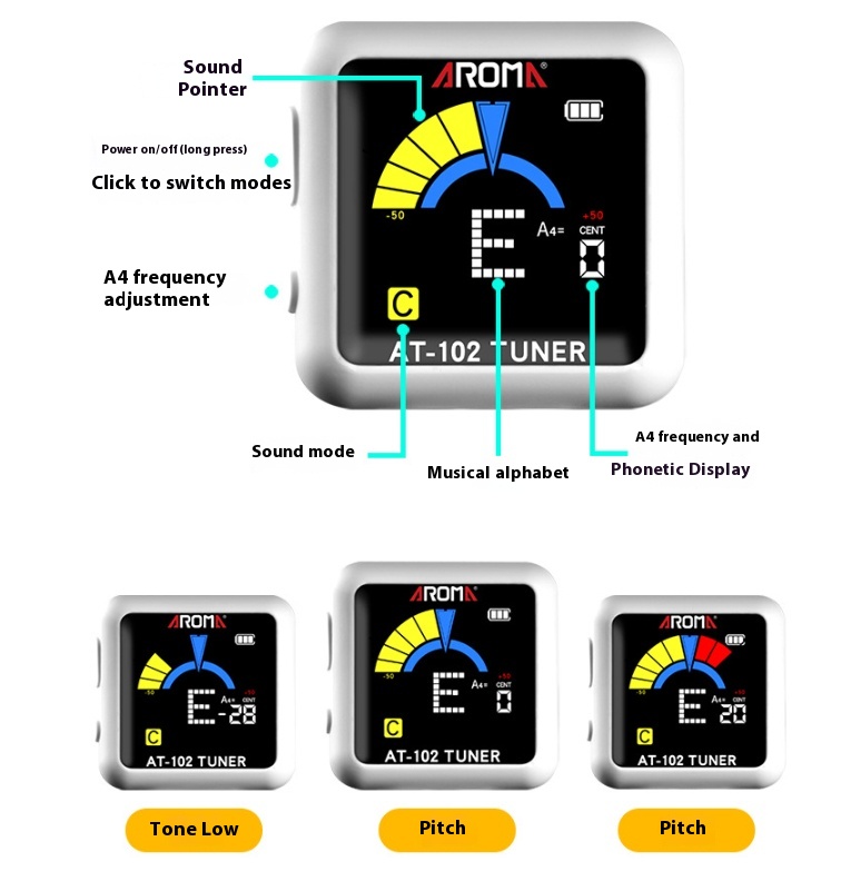 Title 2, New Charging Tuner Guitar Bass Universal