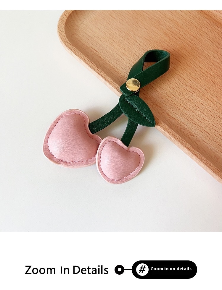 Title 2, Cute three-dimensional peach heart cherry handb...