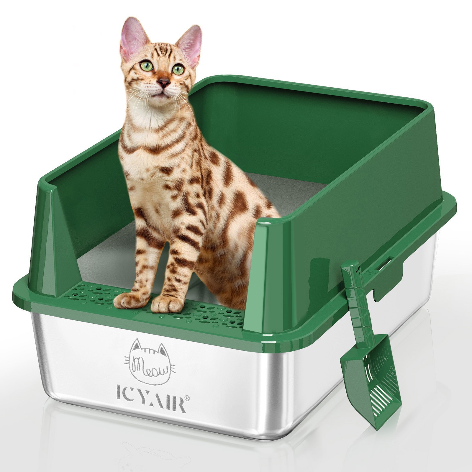 Title 2, Stainless Steel Litter Box Oversized