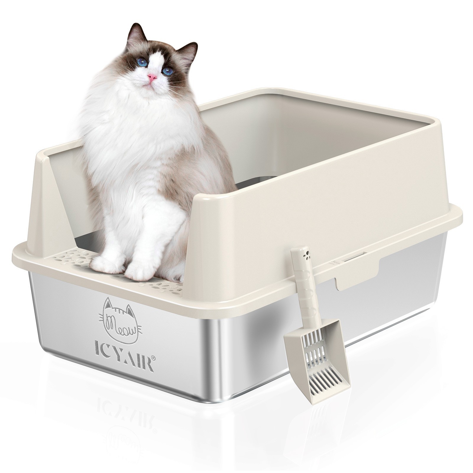 Title 5, Stainless Steel Litter Box Oversized