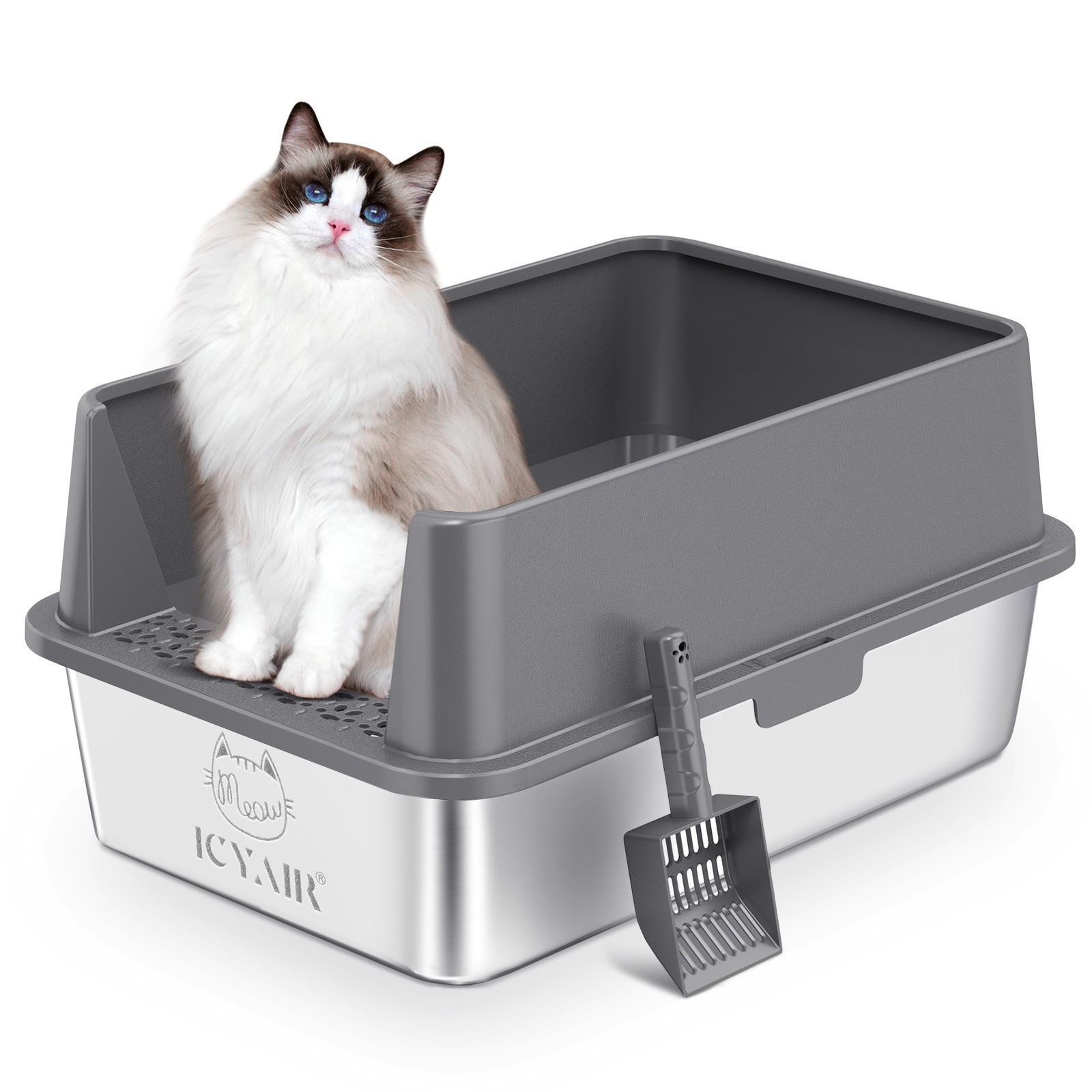 Title 4, Stainless Steel Litter Box Oversized