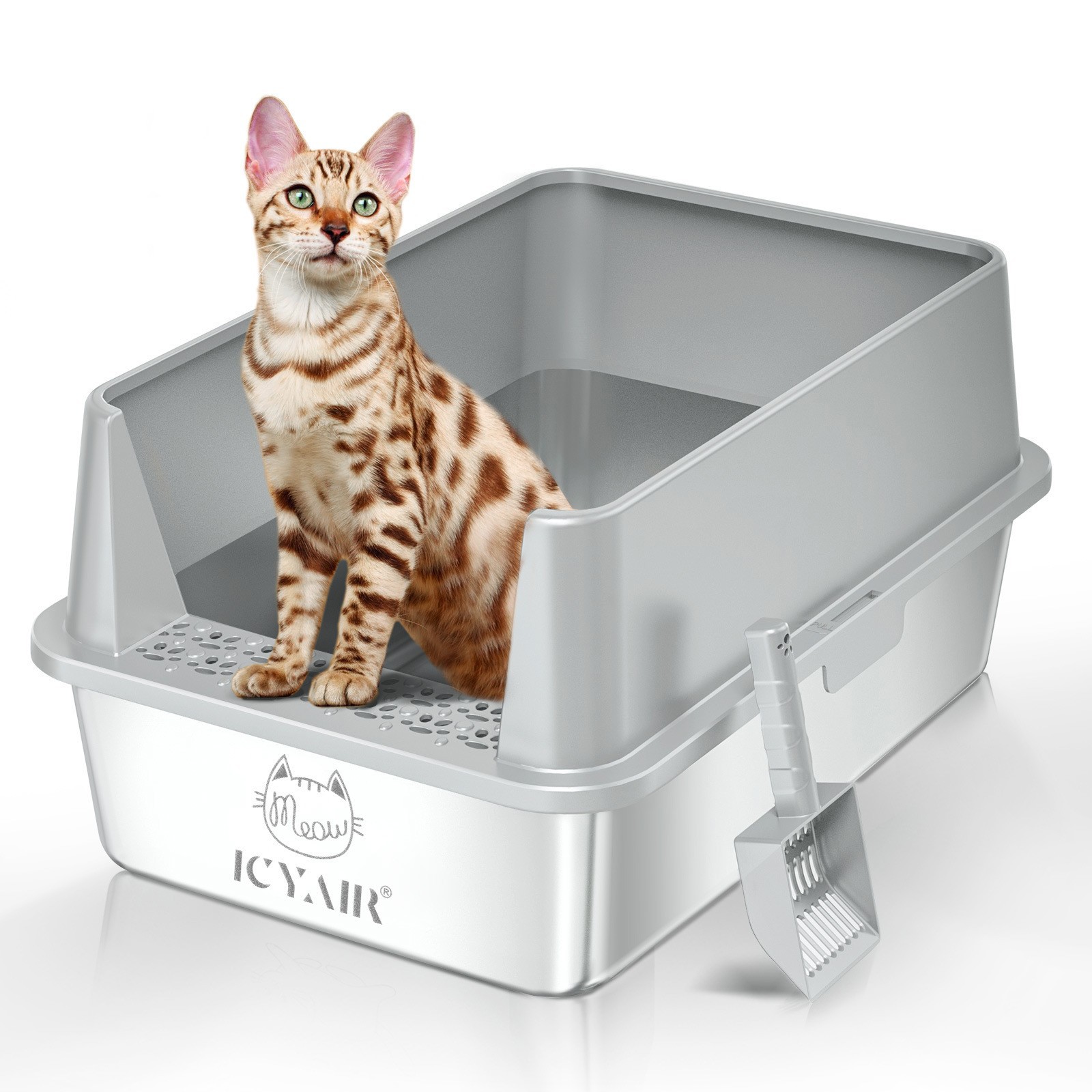 Title 3, Stainless Steel Litter Box Oversized